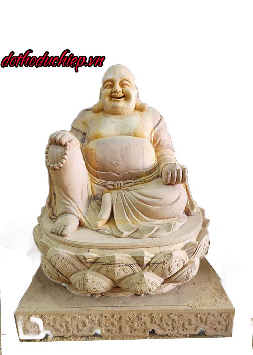 Tượng Phật Di Lặc bản mộc
