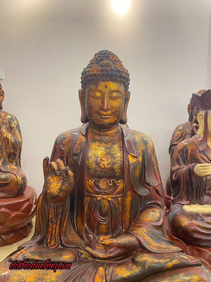 Hình ảnh tượng Phật A Di Đà sơn giả cổ mới